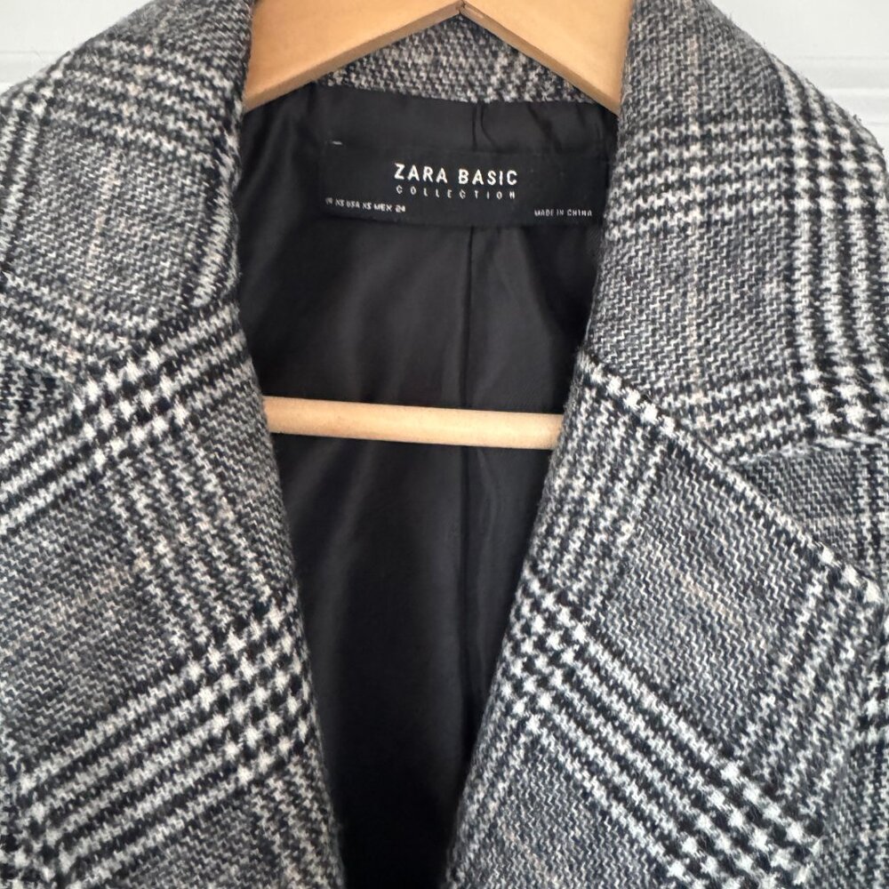 Zara plaid one button blazer - Picture 5 of 7